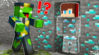 How JJ Became a DIAMOND ORE And Escape From Zombie Police Mikey ? - Minecraft (Maizen)