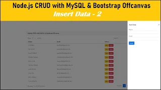 Node.js CRUD with MySQL & Bootstrap Offcanvas - Insert Data