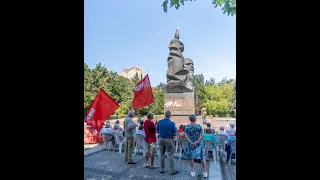 Kriegsgründe Russland vs Ukraine? H. Bücker, Coop Anti War Café, Am Denkmal des Kommunisten Thälmann