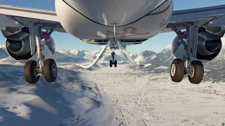 Landing RWY26 in Innsbruck, MSFS 2020 - LYTV(Tivat) to LOWI(Innsbruck) A32NX(AirbusA320)