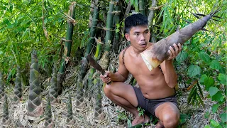WOW ! Amazing Food (Bamboo Shoots ) Eating Delicious | Boy Tapang 😱😋😍