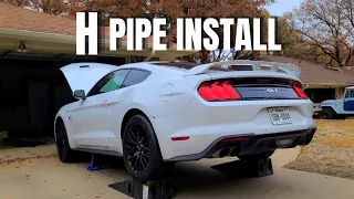 Installed H PIPE on my buddies 2020 Mustang GT