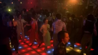 Saturday Night Fever (Disco Inferno The Trammps) John Travolta dancing HD 1080 with Lyrics