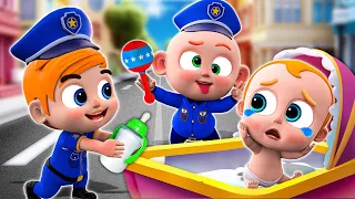 Police Takes Care of a Baby👮🚔 | Police Baby Care Song and More Nursery Rhymes & Kids Songs