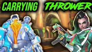 I Carried A Toxic Thrower To Victory... (TRASH TALKING TEAMMATES IN OVERWATCH 2!?)