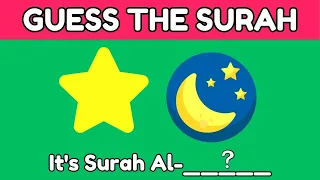 Can You Guess The SURAH by Emoji? (No Music) | Islamic Quiz