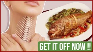 What happens if a fish bone is stuck on your neck?