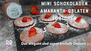 Mini Chocolate Amaranth Wafer Tarts - The elegant and super easy dessert