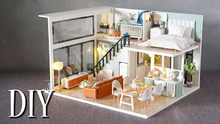 DIY Miniature Dollhouse Kit ||  ​Comfortable Life - Loft Apartment - Relaxing Satisfying Video