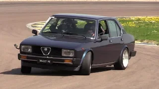 Alfa Romeo Alfetta 2.0 Twin Spark - Crazy drift, track action & on board