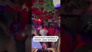 Travis Scott Performs at Lebron James Son's (Bronny James) Birthday Party