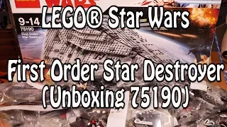 LEGO First Order Star Destroyer (Unboxing Star Wars Set 75190 Review deutsch Teil 1)