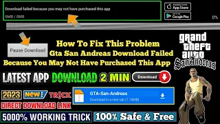 GTA SAN ANDREAS DOWNLOAD FAILED BECAUSE YOU MAY NOT HAVE PURCHASED THIS APP |SAN ANDREAS OBB PROBLEM