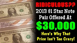 💰💥IT'S FREE MONEY! 2013 $1 Duplicate Star Note Market Reaching INSANITY Levels!