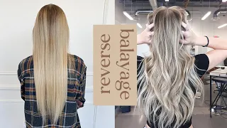 REVERSE BALAYAGE ON PLATINUM BLOND HAIR | Dimensional Blond Tutorial | Brit Terhufen