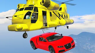 I Yoinked Supercars Using My Helicopter.. (GTA 5)