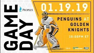 NHL 19 PS4. REGULAR SEASON 2018-2019: Pittsburgh PENGUINS VS Vegas GOLDEN KNIGHTS.01.19.2019.(NBCSN)