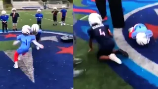 This Tackle Between 2 Kids Looks Like an NFL Game Clip