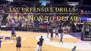 LSU Women🏀 DEFENSIVE Drills at Open Pracice. #lsu #basketball #defense @places.letsgeaux.6668