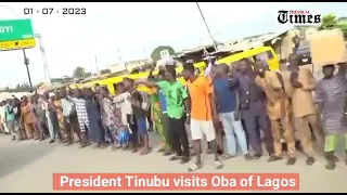 President Bola Tinubu visits Oba of Lagos HRM, Alayeluwa Oba Rilwan Aremu Akiolu