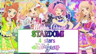 [ROMAJI LYRICS] Aikatsu Stars - STARDOM!- Yume,Ako,Mahiru and Laura Ver