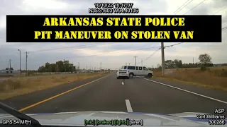 Unhappy being released from jail, man steals van - Arkansas State Police PIT overturns it in ditch