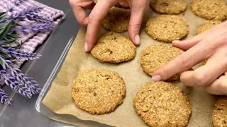 Oatmeal cookies without flour and butter! Crunchy, healthy, very tasty!!!