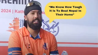 Netherlands player Vikramjit Singh reacts after win over Nepal | ICC CWC League-2