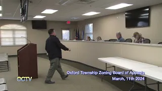 Oxford Township Zoning Board of Appeals: March, 11th 2024