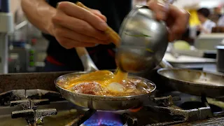 Yoshibei's Katsudon! Craftsmanship to handle a huge line of customers is on display!