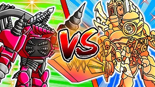 Upgraded Titan Drill Man VS Upgraded Titan Clockman! Which ULTIMATE Unit Is Stronger?!