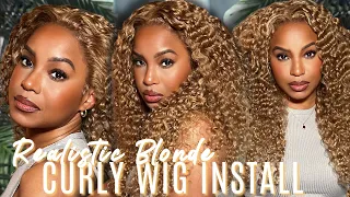 BEYONCE AGAIN?! Realistic Blonde Curly Wig Install! | HERMOSA HAIR | ALWAYSAMEERA