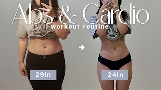 How I Slimmed my Waist // Standing Abs & Cardio Workout (No Repeats or Equipment )