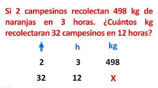 Regla de 3 compuesta. Directa - Directa. Ejercicio 1.