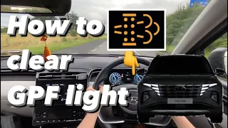 How do you clear the GPF light on Hyundai Tucson #dpf #gpf #hyundaitucson #howto