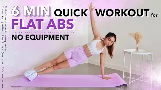 6 MIN FLAT ABS (A Quick Workout for your CORE, suitable for Beginner)| No Equipment ~ Jacey Yaw