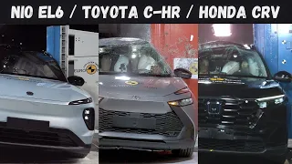 2024 Nio EL6 vs Toyota C-HR vs Honda CRV - CRASH TEST