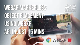 WebAR Markerless Object Placement - AR in Browser using WebXR API|| Google WebXR API||WebXR Emulator