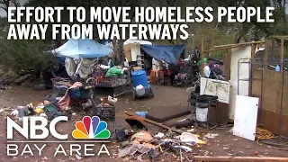 Crews Urge Homeless People to Move Away From San Jose Waterways