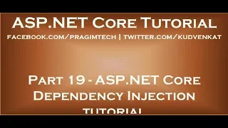 ASP NET Core dependency injection tutorial