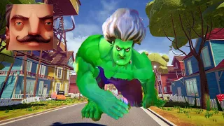 Hello Neighbor - My New Neighbor Scary Teacher HULK 3D Act 2 Hole Gameplay Walkthrough