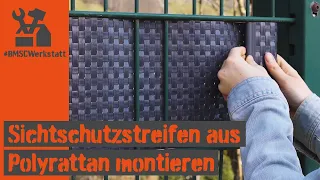 Doppelstabmattenzaun mit Sichtschutzstreifen – Montageanleitung