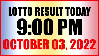 Lotto Result Today 9pm Draw October 3 2022 Swertres Ez2 Pcso