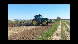 John Deere 6210R beim Pflügen  #Music #Sound #Power