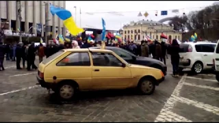 "Марш за майбутнє", він же - "марш Саакашвілі". Європейська площа, Київ, 4 лютого 2018 р