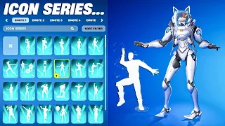 ALL FORTNITE ICON SERIES & NEW TIKTOK EMOTES! #12