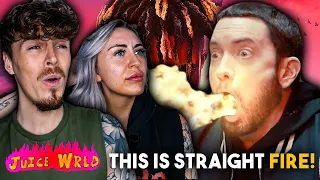 BEST COLLAB EVER?  R.I.P JUICE WRLD | British Couple Reacts to EMINEM FEAT JUICE WRLD - Godzilla |