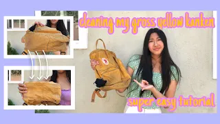 CLEANING MY GROSS FJALLRAVEN KANKEN BACKPACK!! (SUPER EASY TUTORIAL)