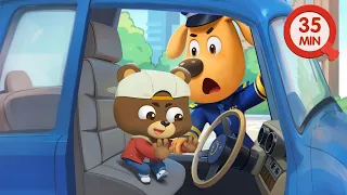 Never Play in the Driver's Seat | Car Safety | Kids Cartoons | Police Cartoon | Sheriff Labrador