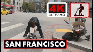 Zombie Land 🥹🇺🇸 San Francisco’s Not So Civic Center | 4K No Commentary e scooter tour